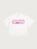 Relentless Distressed Crop T-shirt -White